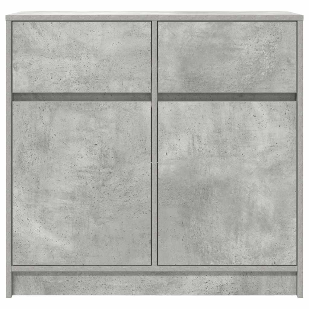 Komoda s ladicama beton siva 80x34x76 cm konstruirano drvo