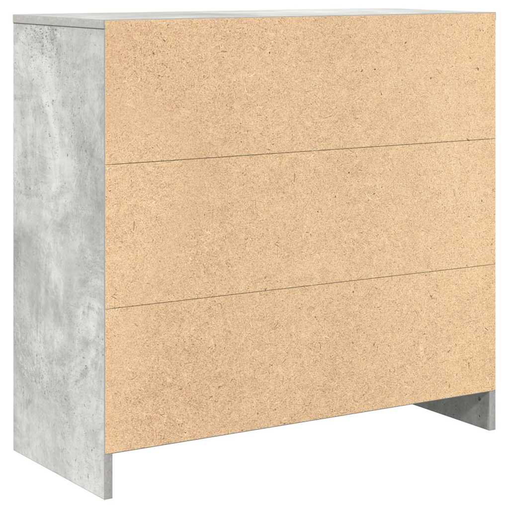 Komoda s ladicama beton siva 80x34x76 cm konstruirano drvo
