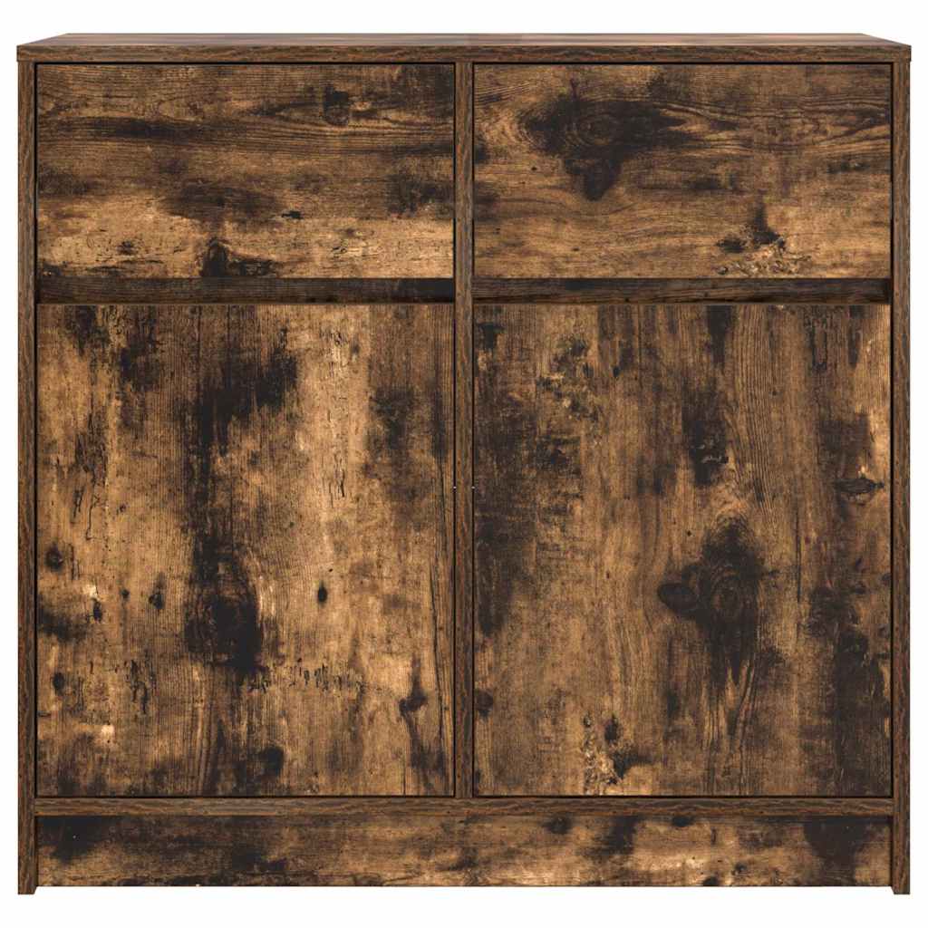 Komoda s ladicama dimljenog hrasta 80x34x76cm konstruirano drvo