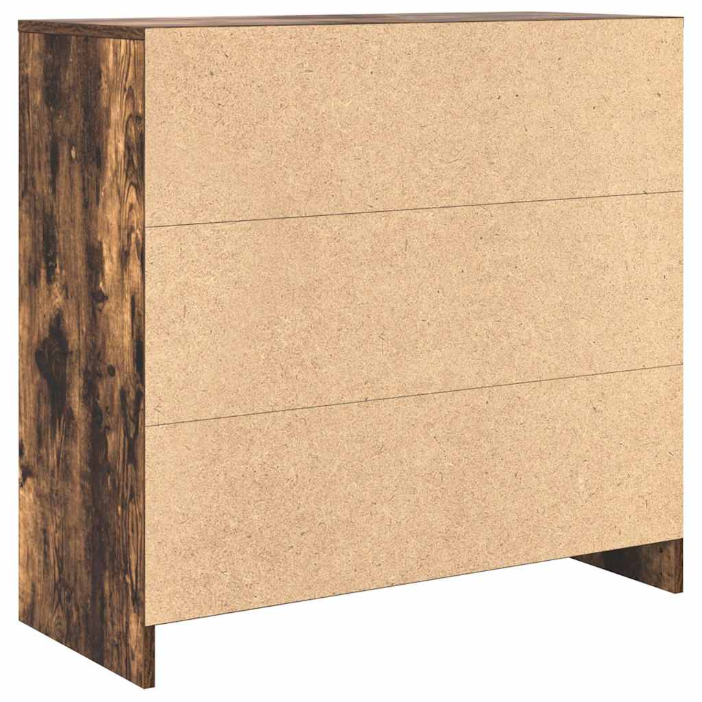 Komoda s ladicama dimljenog hrasta 80x34x76cm konstruirano drvo