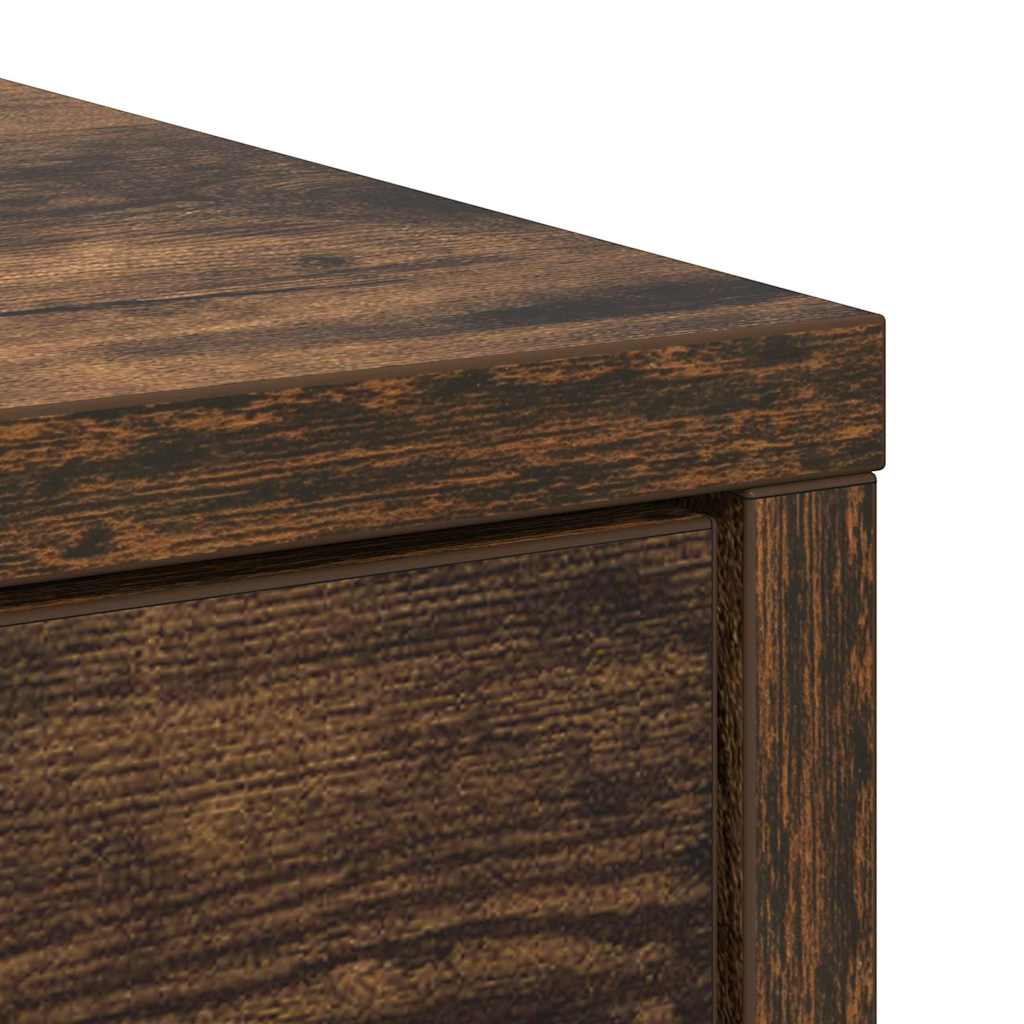 Komoda s ladicama dimljenog hrasta 80x34x76cm konstruirano drvo