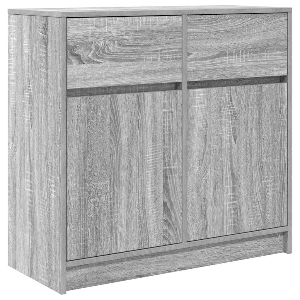 Komoda s ladicama siva sonoma 80x34x76 cm konstruirano drvo