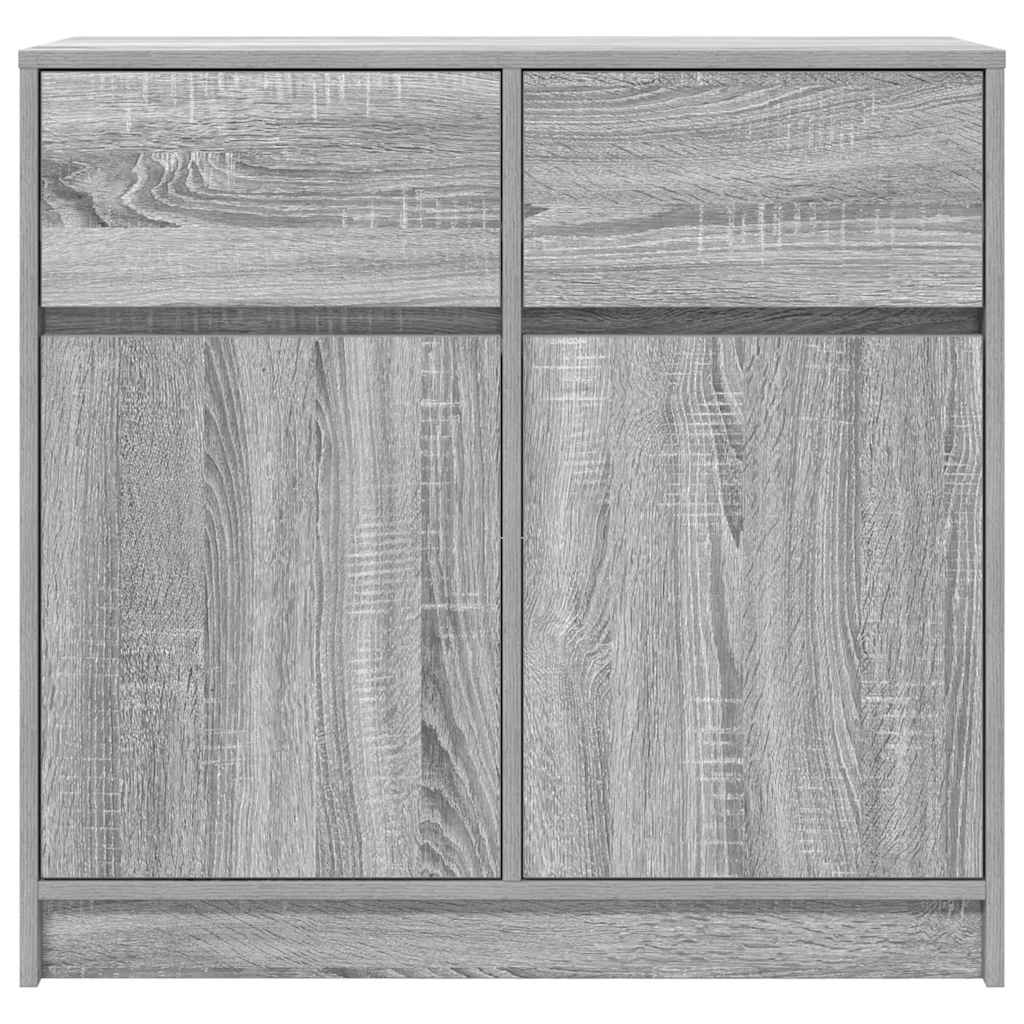 Komoda s ladicama siva sonoma 80x34x76 cm konstruirano drvo