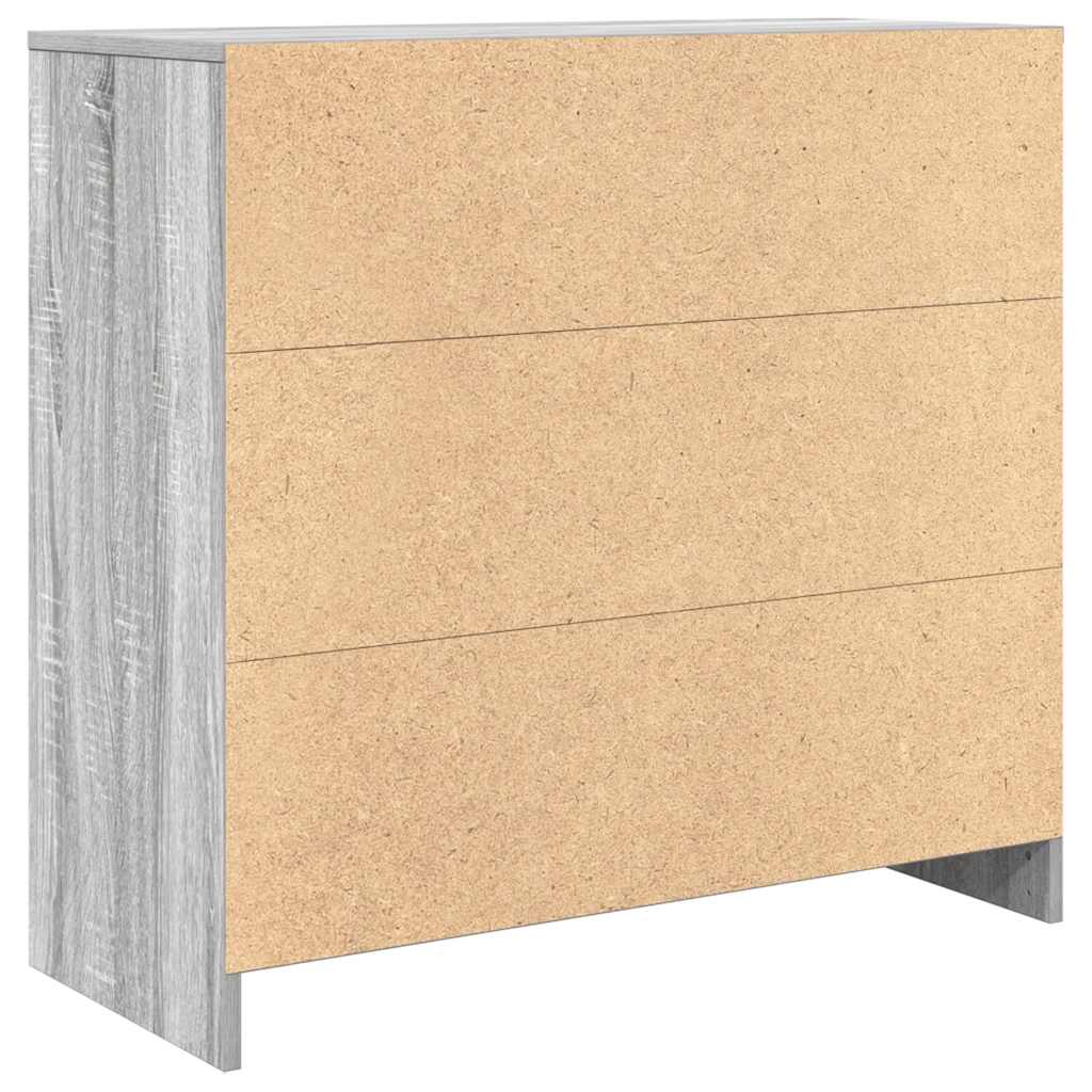 Komoda s ladicama siva sonoma 80x34x76 cm konstruirano drvo