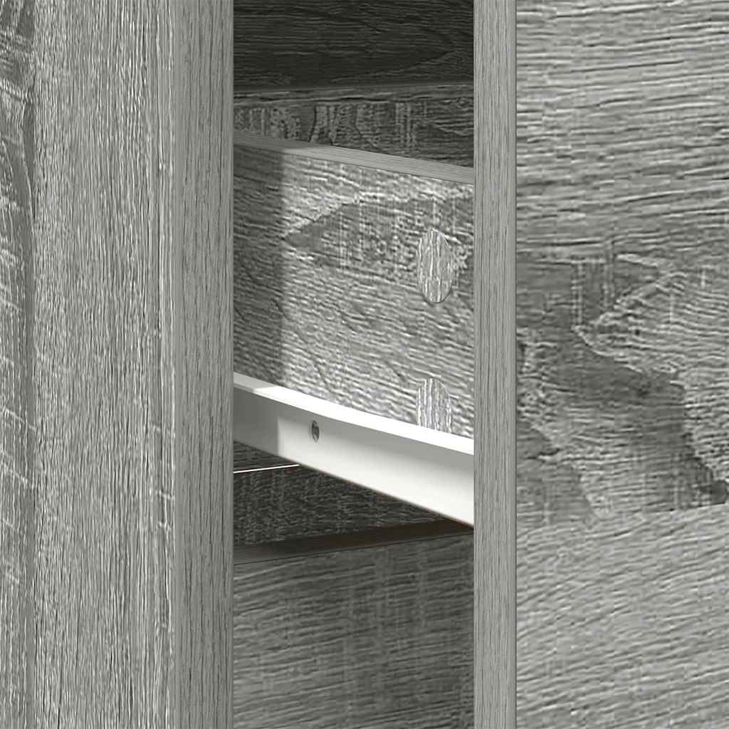 Komoda s ladicama siva sonoma 80x34x76 cm konstruirano drvo
