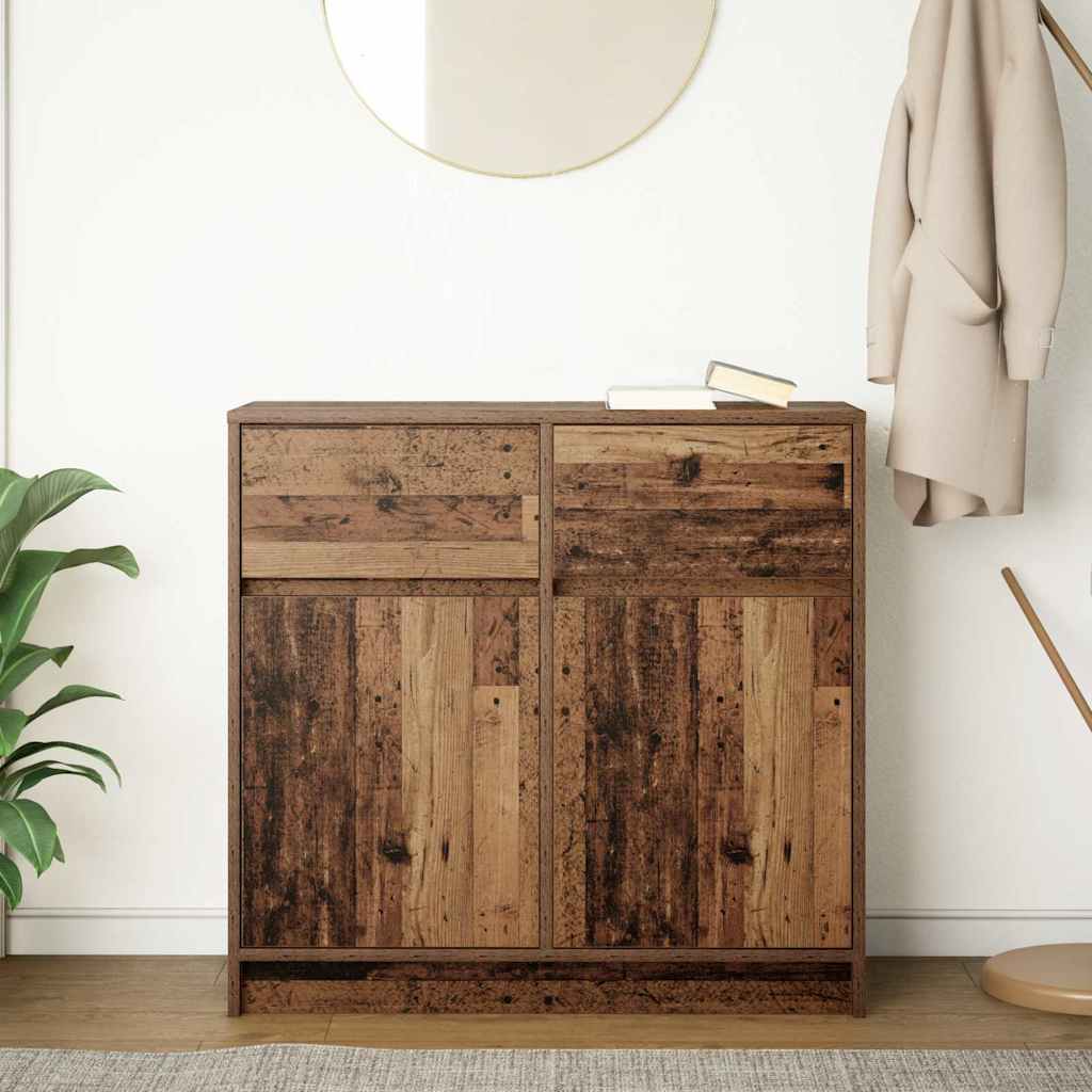 Komoda s ladicama staro drvo 80x34x76 cm konstruirano drvo