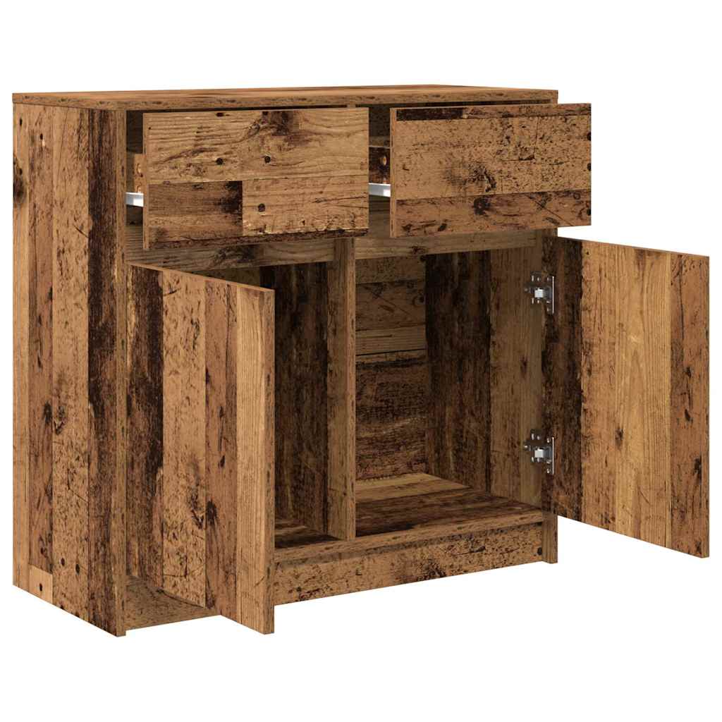 Komoda s ladicama staro drvo 80x34x76 cm konstruirano drvo