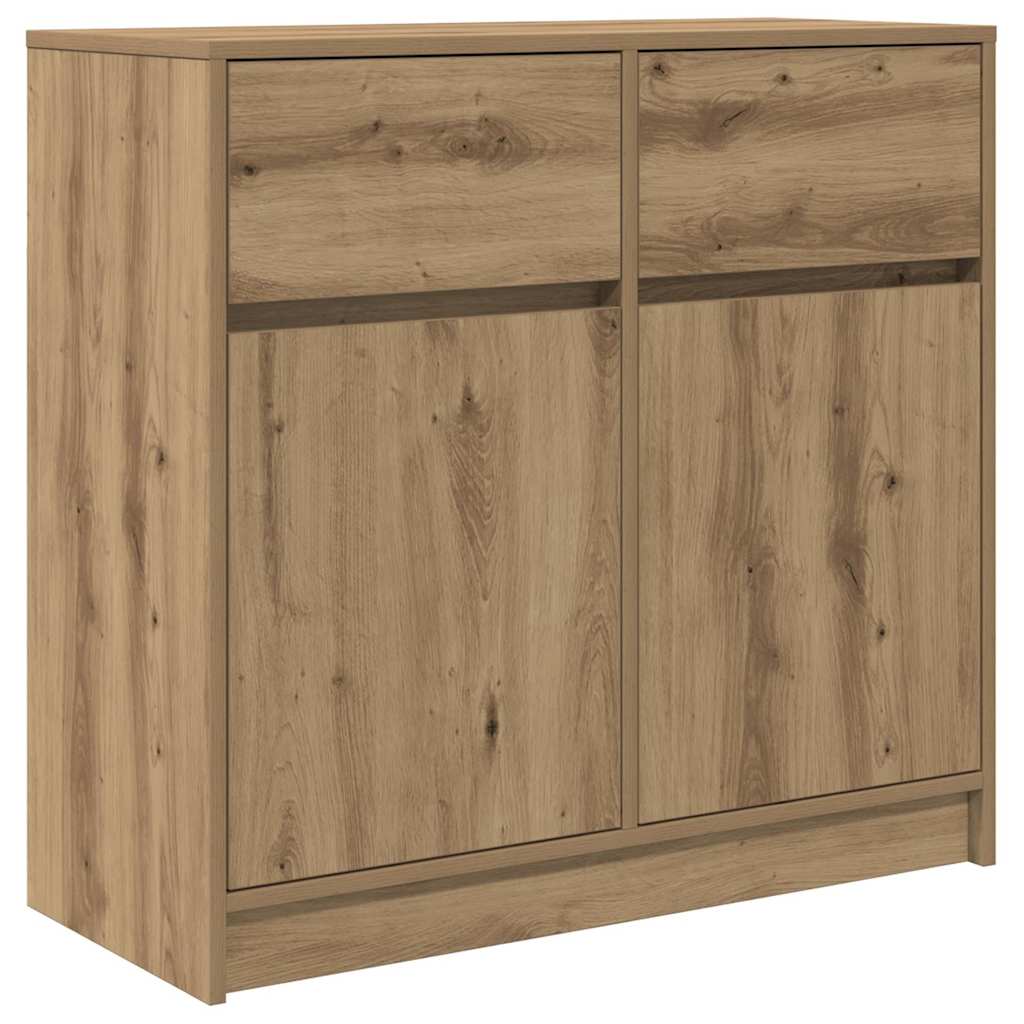 Komoda s ladicama artisan hrast 80x34x76 cm konstruirano drvo