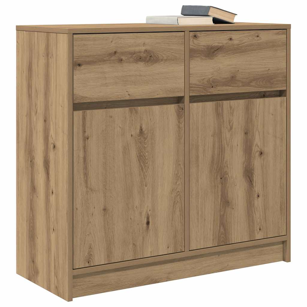 Komoda s ladicama artisan hrast 80x34x76 cm konstruirano drvo