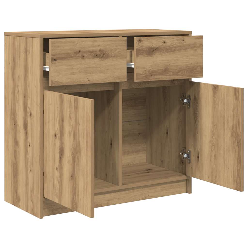 Komoda s ladicama artisan hrast 80x34x76 cm konstruirano drvo