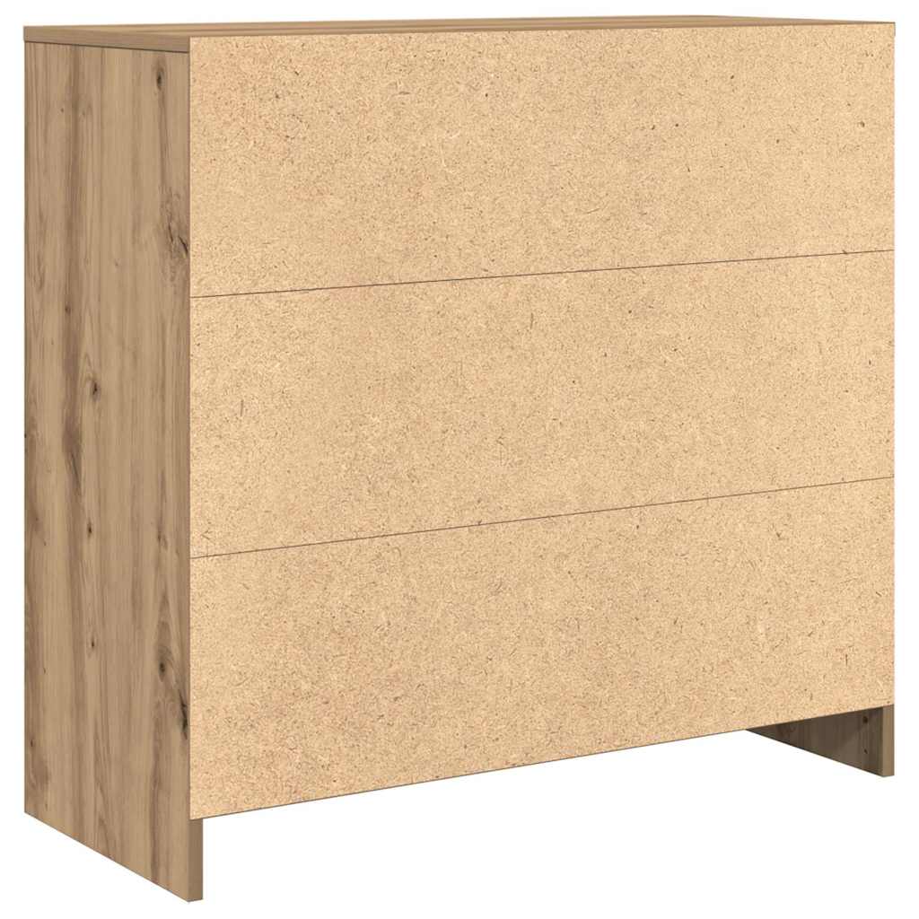 Komoda s ladicama artisan hrast 80x34x76 cm konstruirano drvo