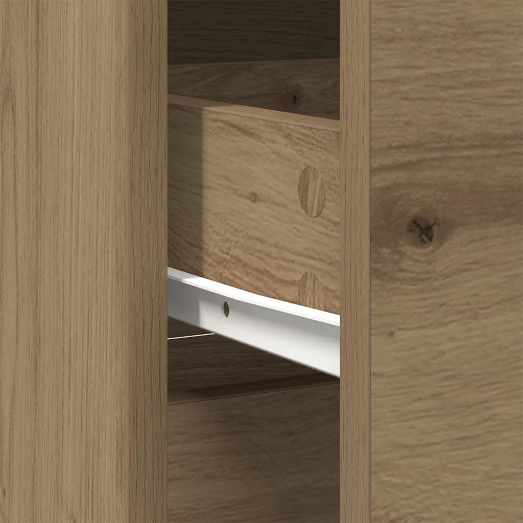 Komoda s ladicama artisan hrast 80x34x76 cm konstruirano drvo