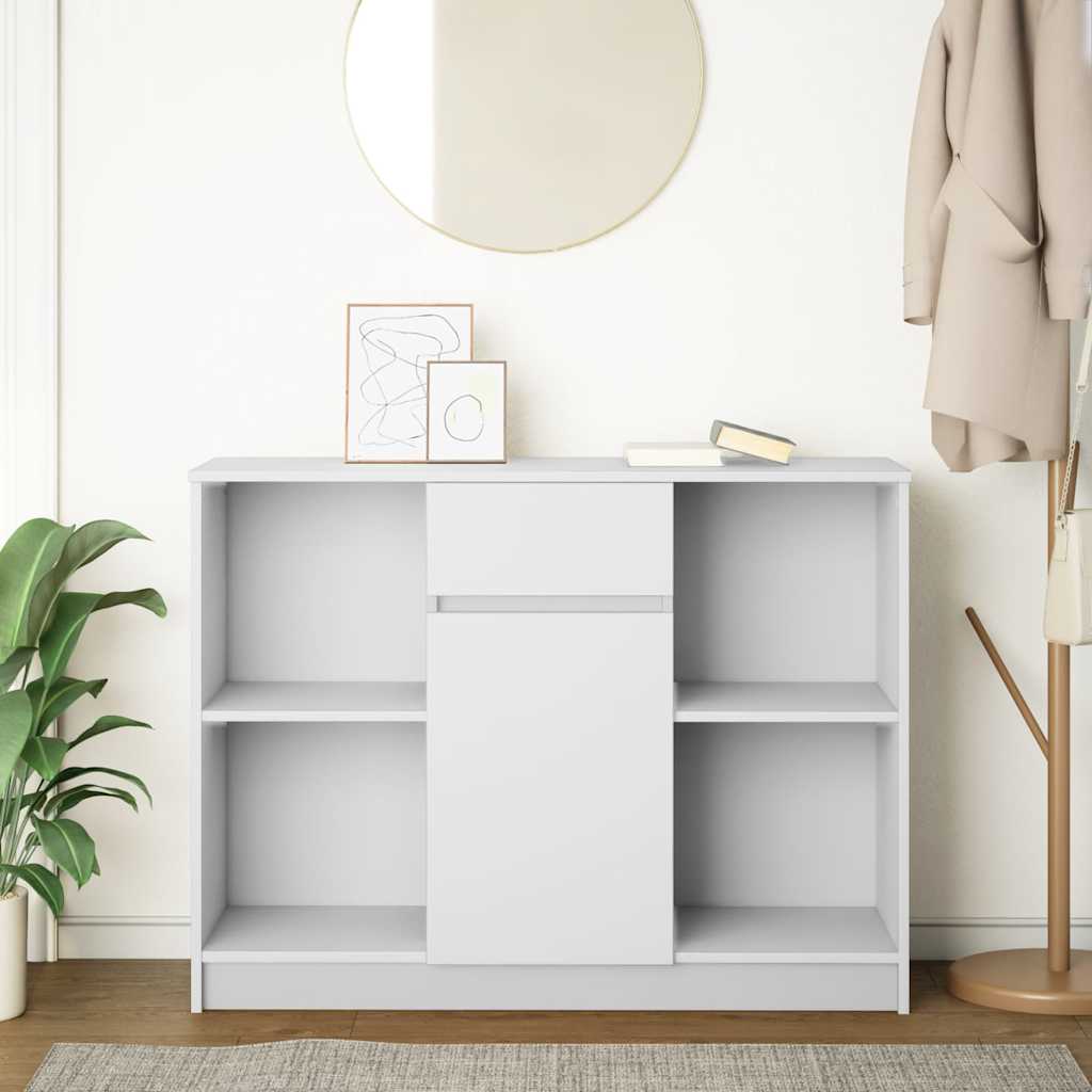 Komoda s ladicama bijela 101x35x76 cm konstruirano drvo
