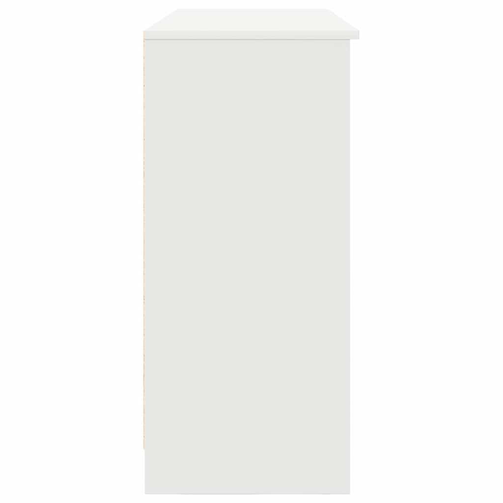 Komoda s ladicama bijela 101x35x76 cm konstruirano drvo
