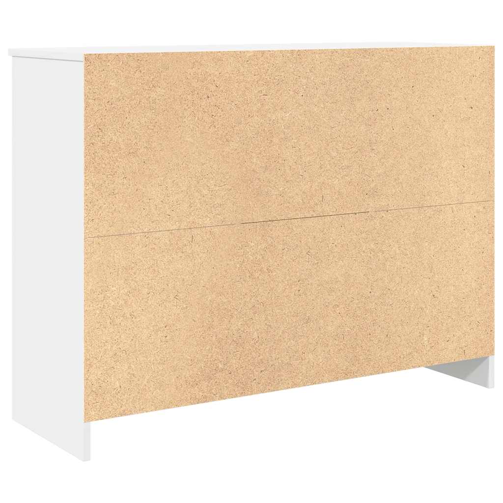 Komoda s ladicama bijela 101x35x76 cm konstruirano drvo