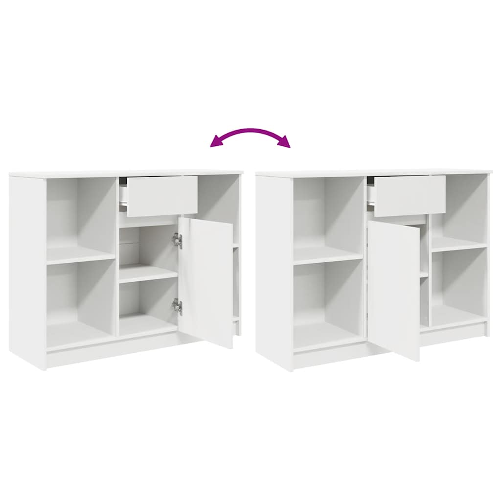 Komoda s ladicama bijela 101x35x76 cm konstruirano drvo