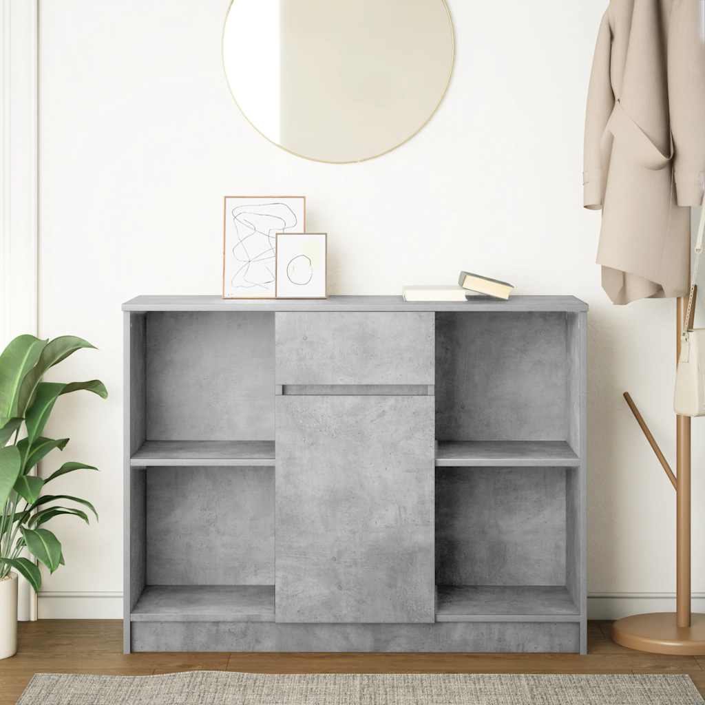 Komoda s ladicama beton siva 101x35x76 cm konstruirano drvo
