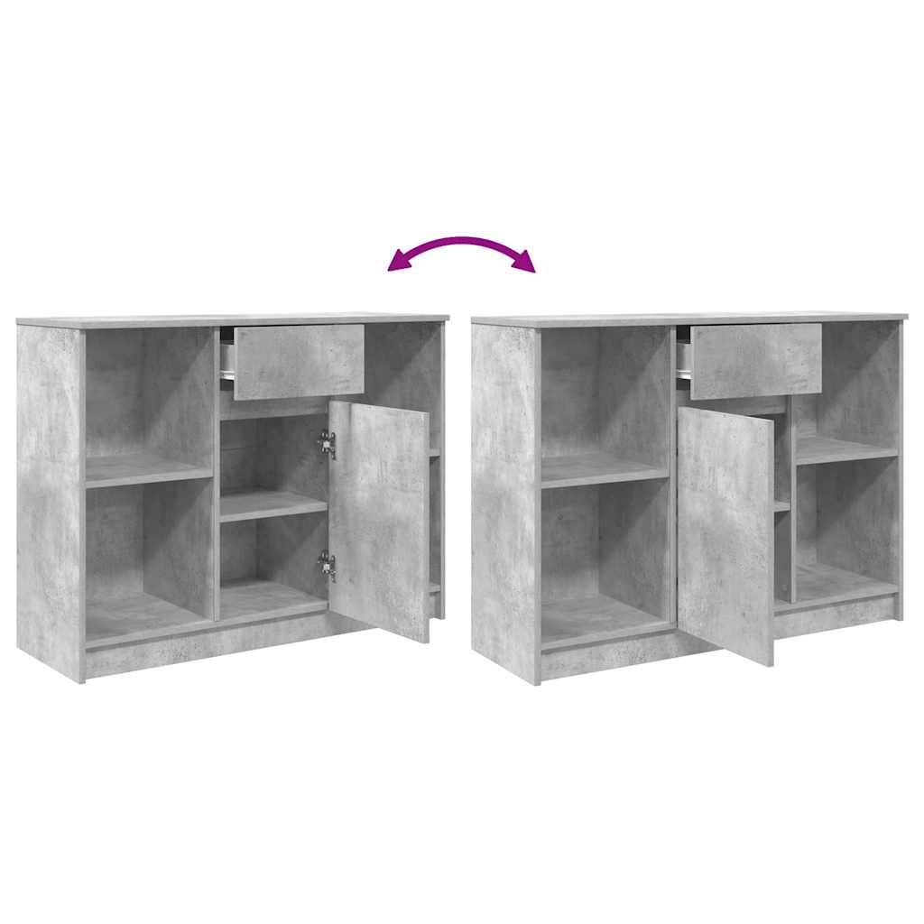 Komoda s ladicama beton siva 101x35x76 cm konstruirano drvo