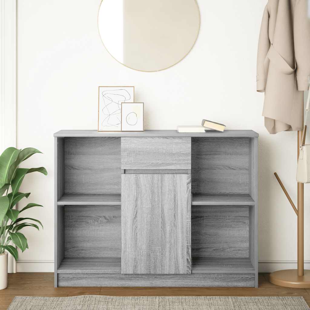 Komoda s ladicom siva sonoma 101x35x76 cm konstruirano drvo