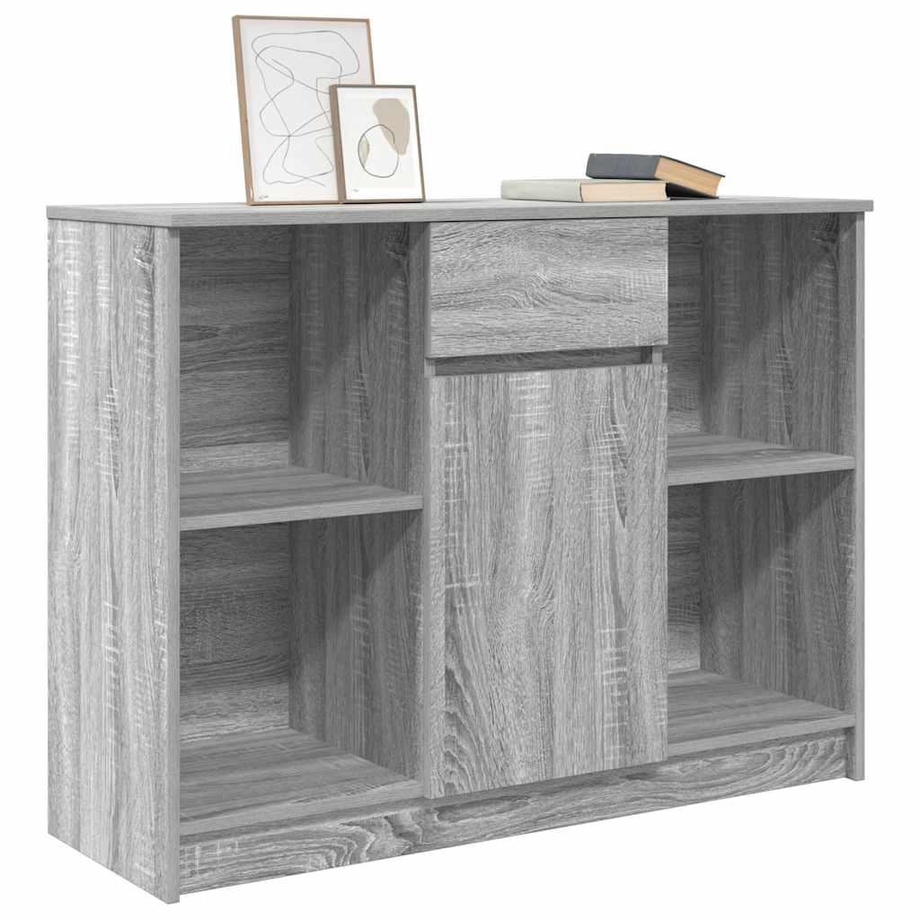 Komoda s ladicom siva sonoma 101x35x76 cm konstruirano drvo