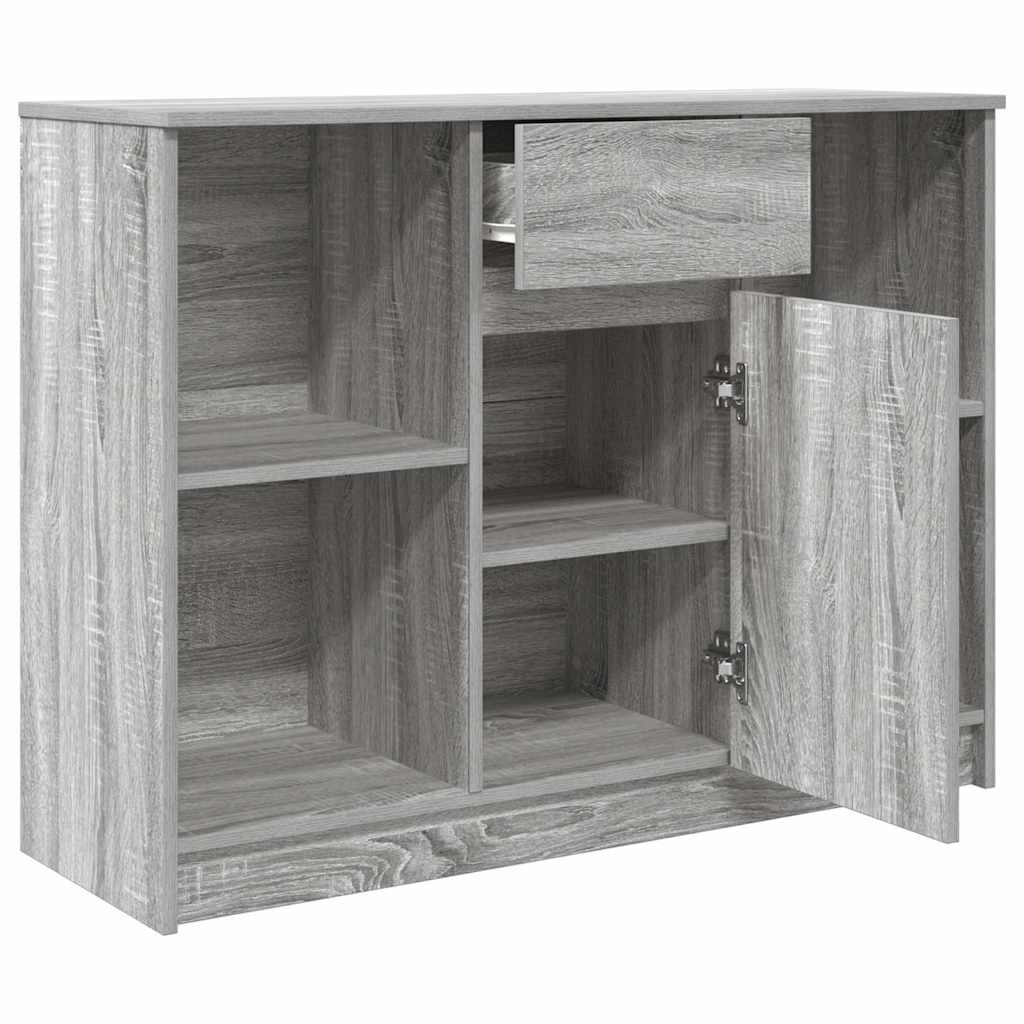 Komoda s ladicom siva sonoma 101x35x76 cm konstruirano drvo