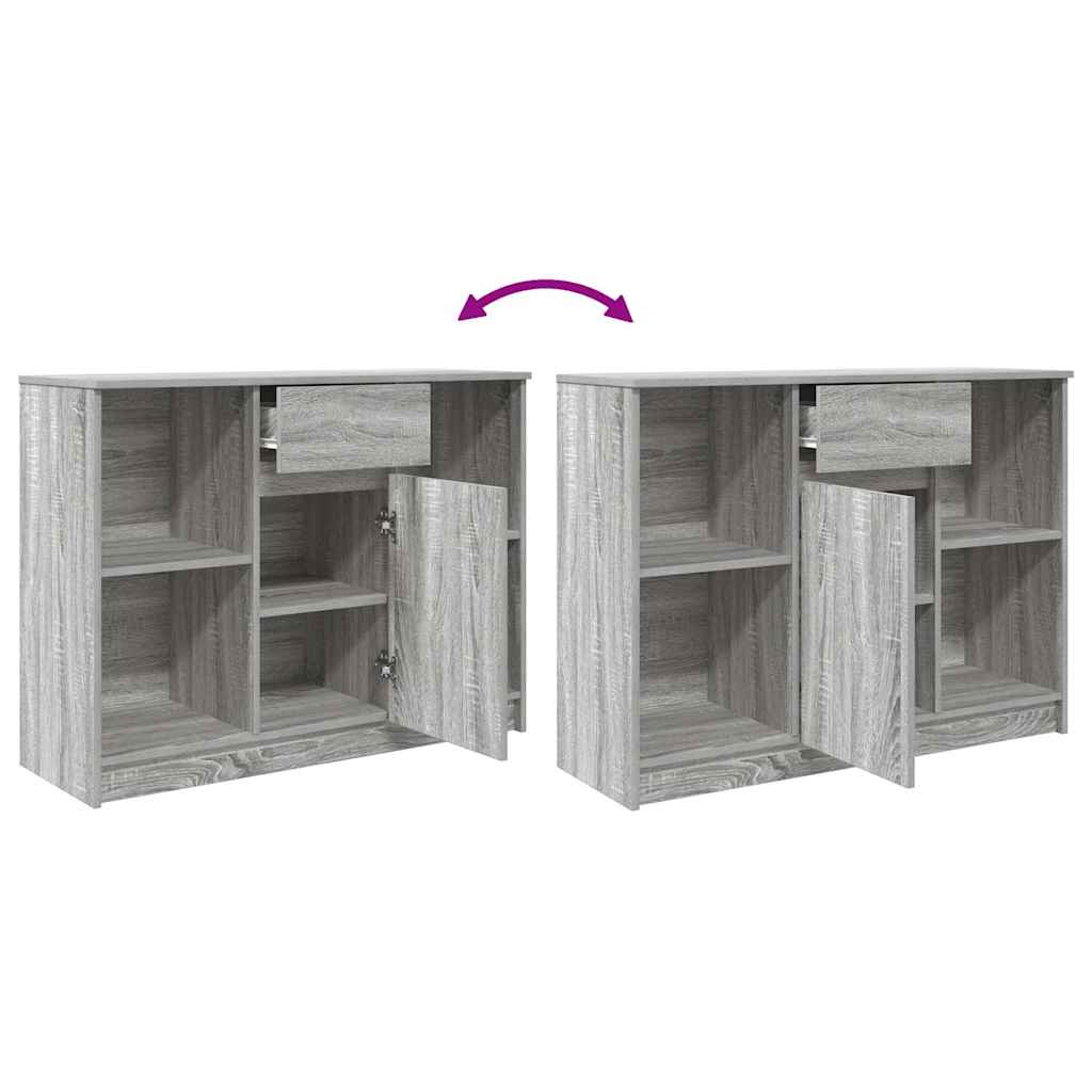 Komoda s ladicom siva sonoma 101x35x76 cm konstruirano drvo