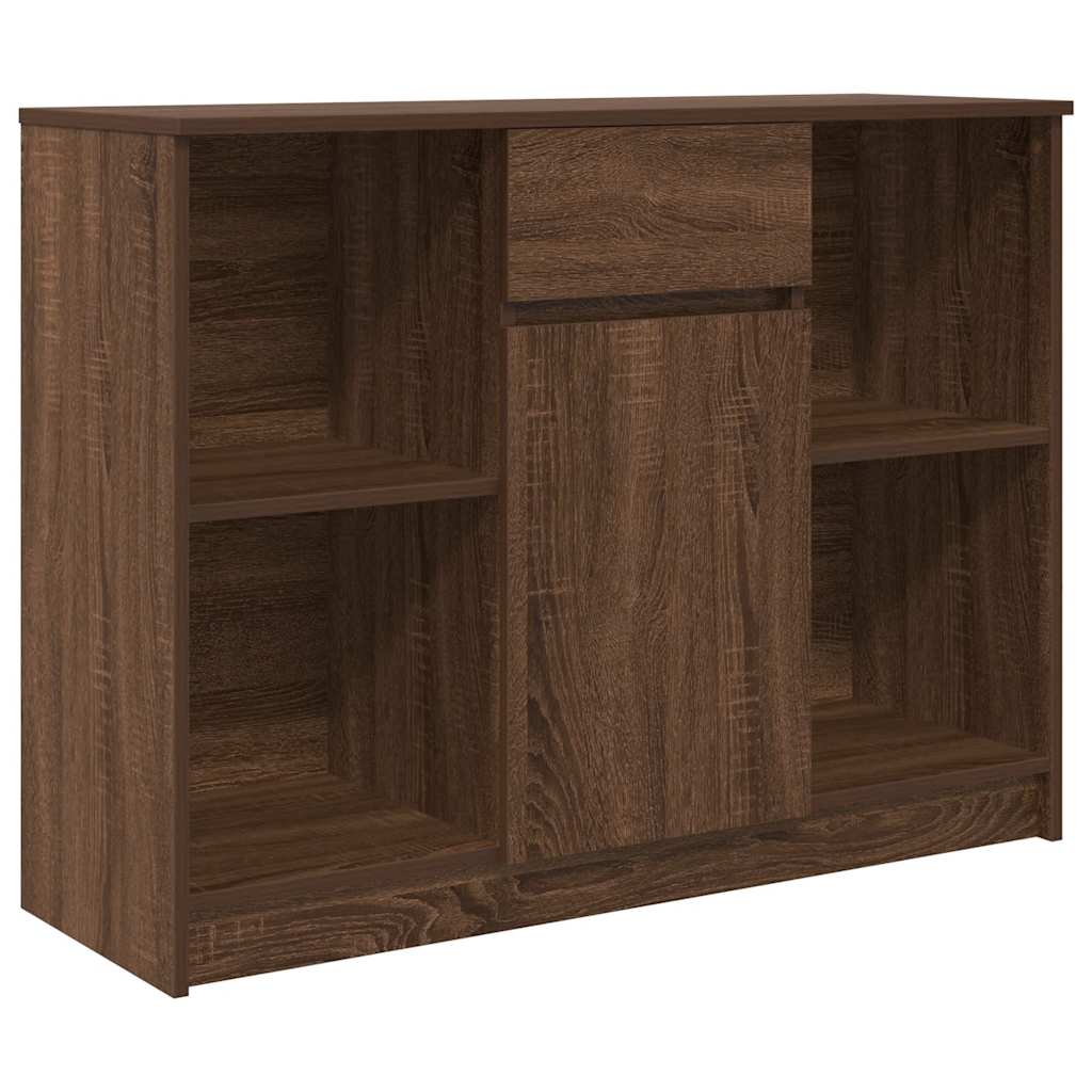 Komoda s ladicama smeđeg hrasta 101x35x76 cm konstruirano drvo