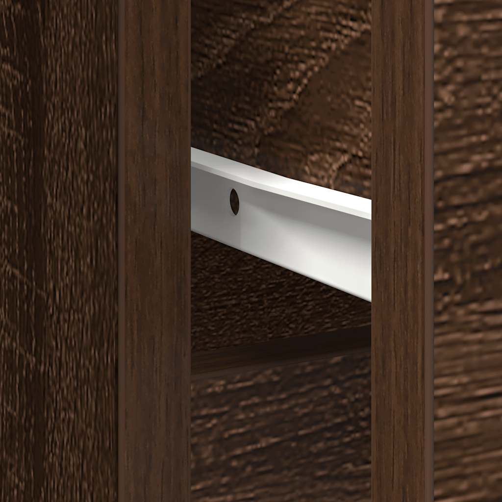 Komoda s ladicama smeđeg hrasta 101x35x76 cm konstruirano drvo