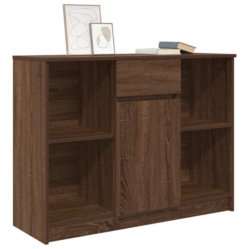 Komoda s ladicama smeđeg hrasta 101x35x76 cm konstruirano drvo