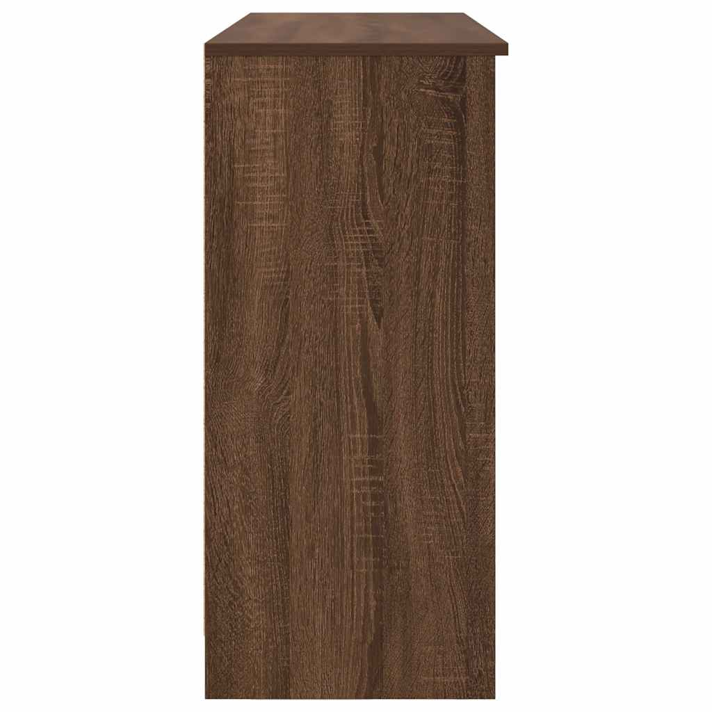 Komoda s ladicama smeđeg hrasta 101x35x76 cm konstruirano drvo
