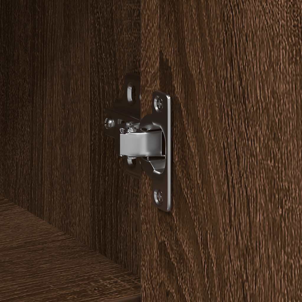 Komoda s ladicama smeđeg hrasta 101x35x76 cm konstruirano drvo