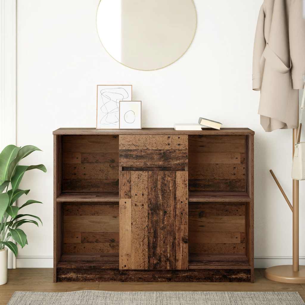 Komoda s ladicama staro drvo 101x35x76 cm konstruirano drvo