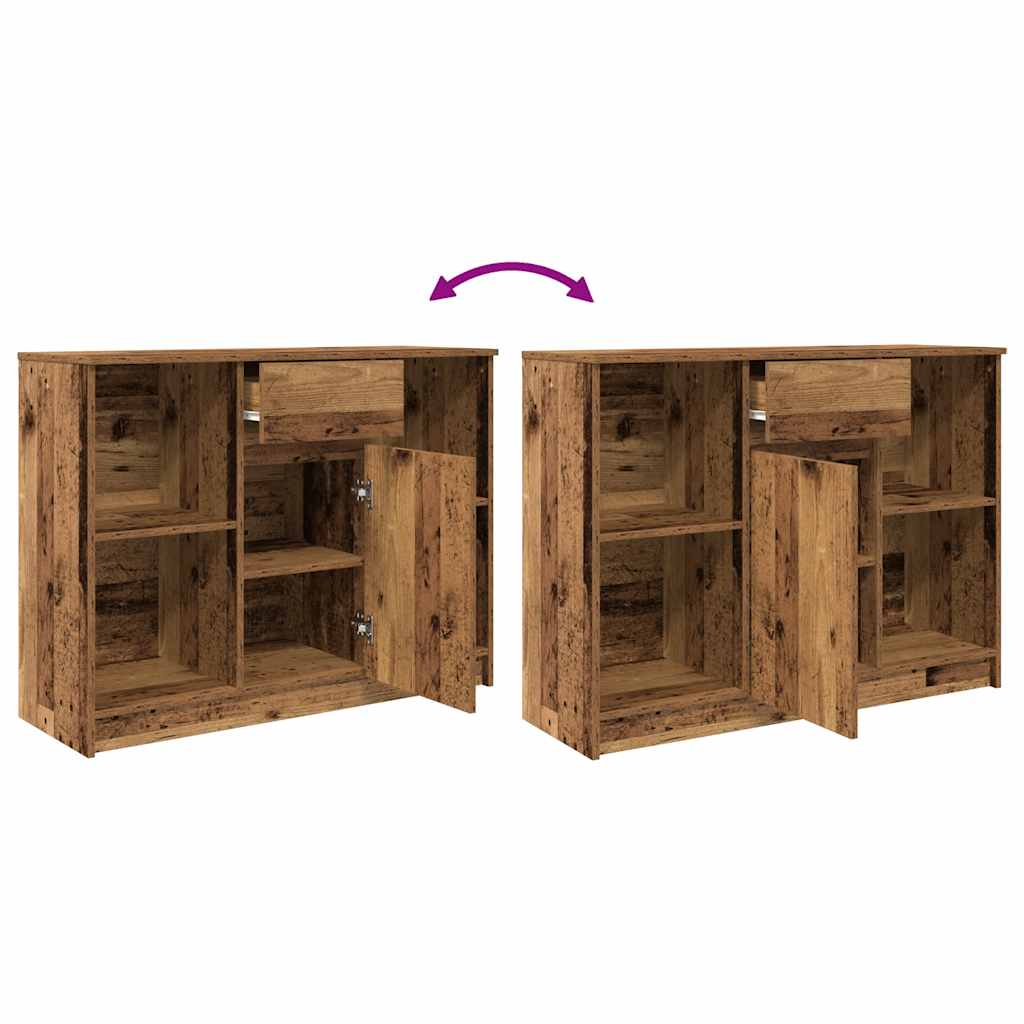 Komoda s ladicama staro drvo 101x35x76 cm konstruirano drvo