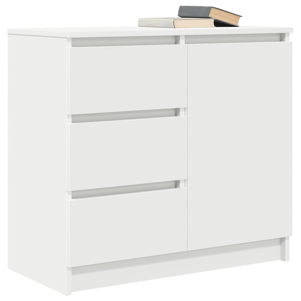 Komoda s ladicama bijela 71x35x84 cm konstruirano drvo