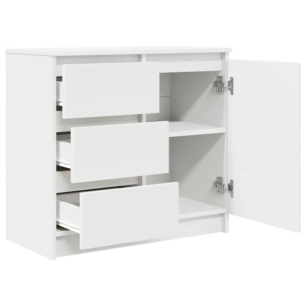 Komoda s ladicama bijela 71x35x84 cm konstruirano drvo