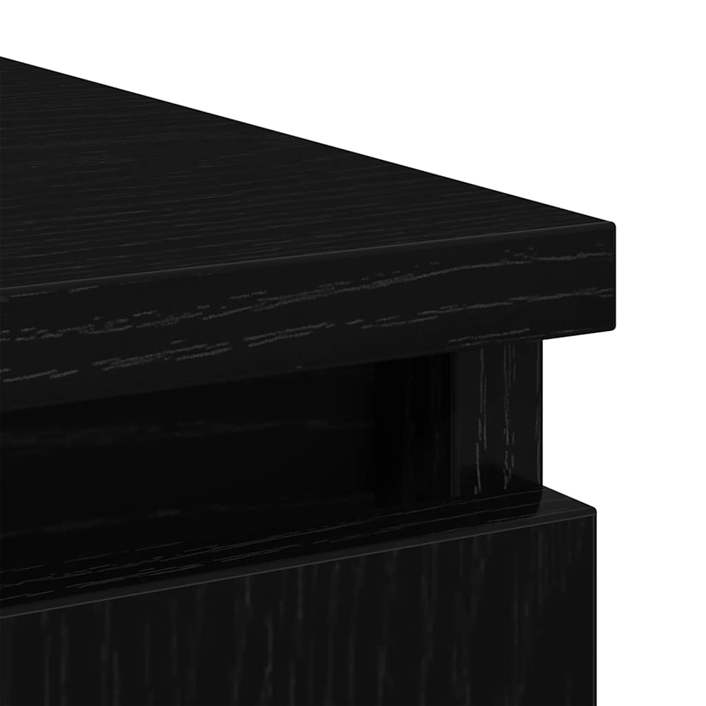 Komoda s ladicama crni hrast 71x35x65 cm konstruirano drvo
