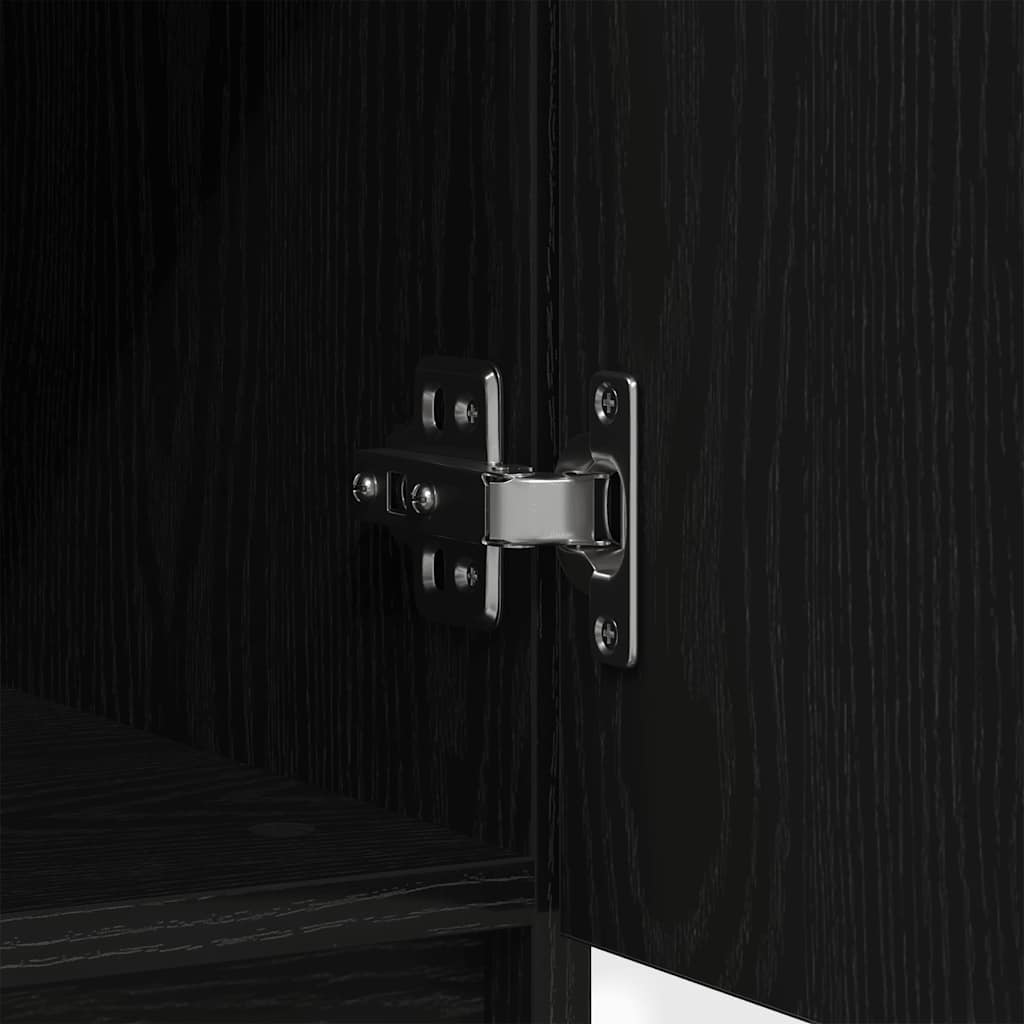 Komoda s ladicama crni hrast 71x35x65 cm konstruirano drvo