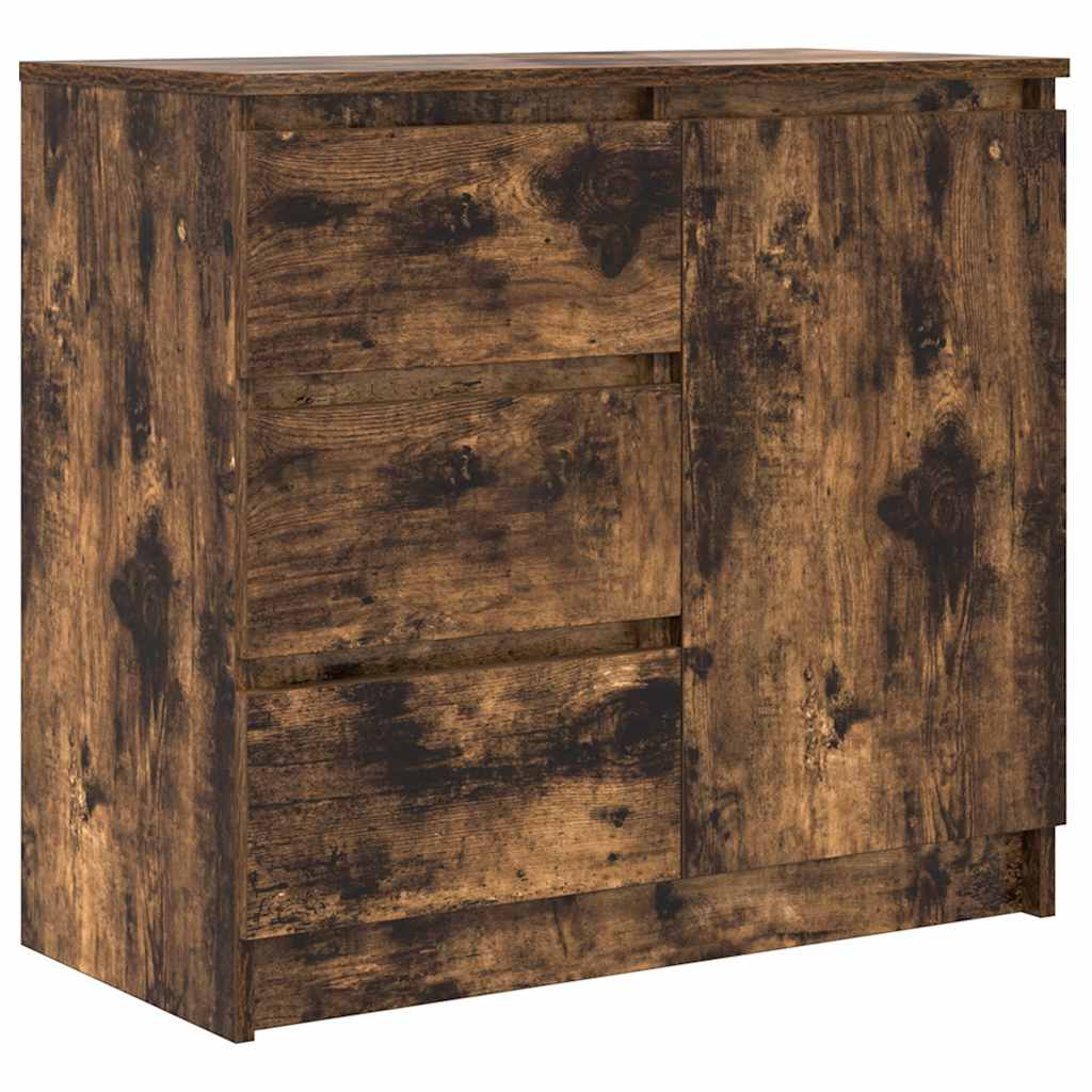 Komoda s ladicama dimljenog hrasta 71x35x65cm konstruirano drvo