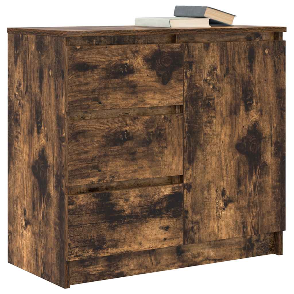 Komoda s ladicama dimljenog hrasta 71x35x65cm konstruirano drvo