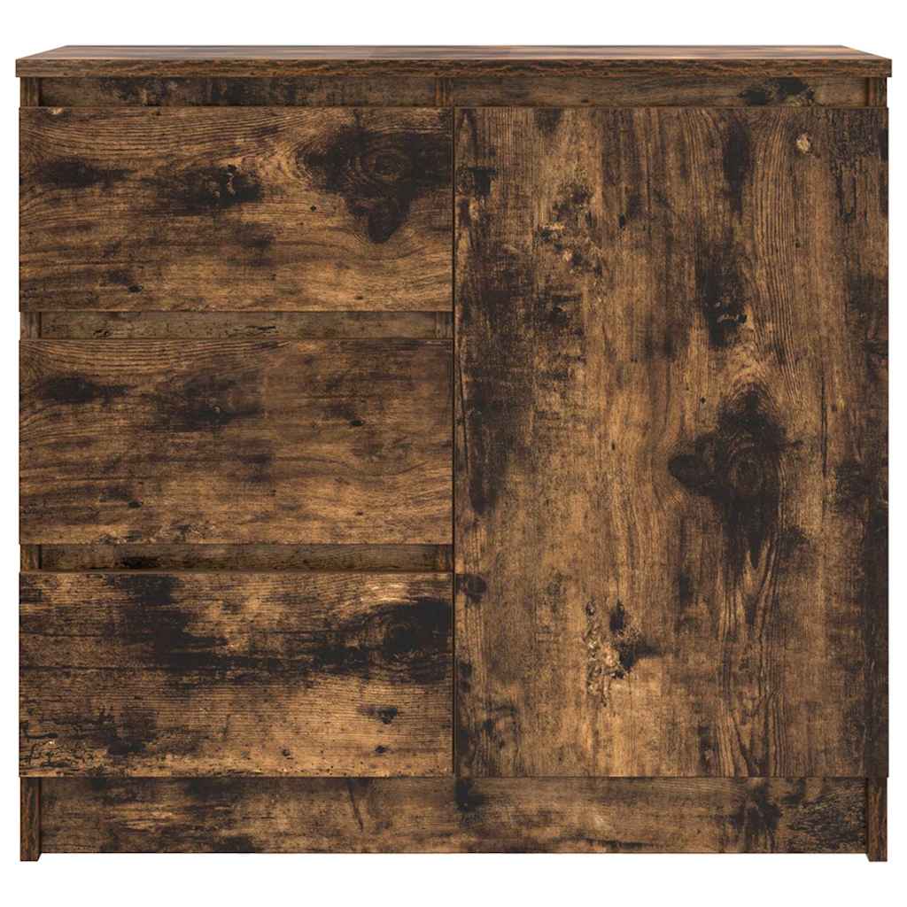 Komoda s ladicama dimljenog hrasta 71x35x65cm konstruirano drvo