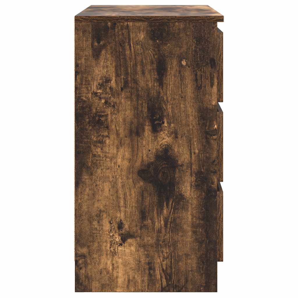 Komoda s ladicama dimljenog hrasta 71x35x65cm konstruirano drvo