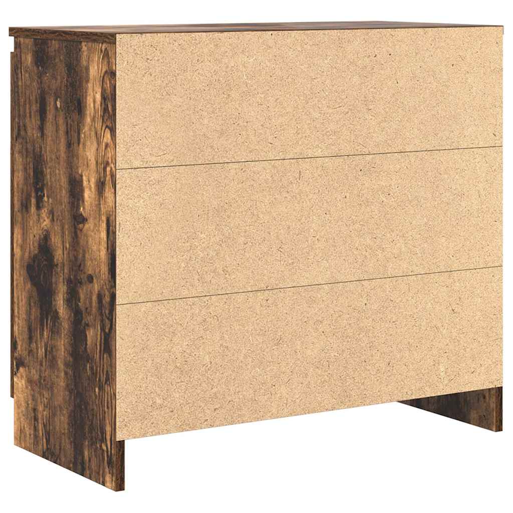 Komoda s ladicama dimljenog hrasta 71x35x65cm konstruirano drvo