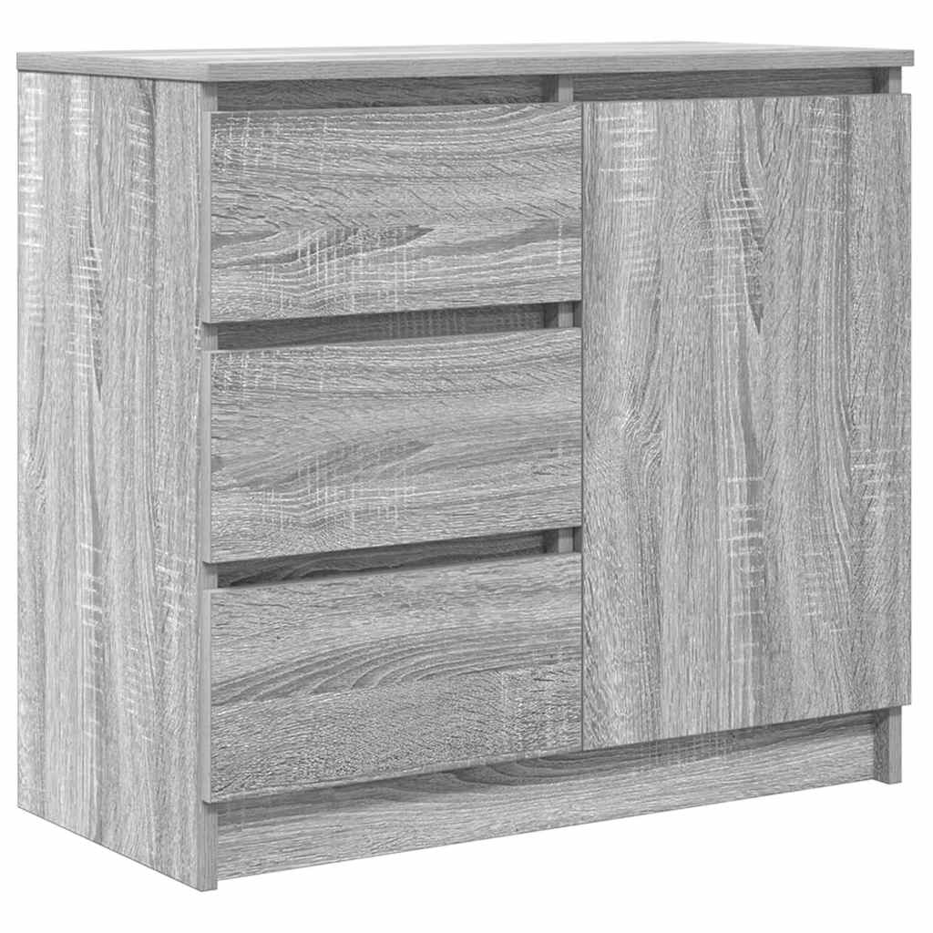 Komoda s ladicom siva sonoma 71x35x65 cm konstruirano drvo