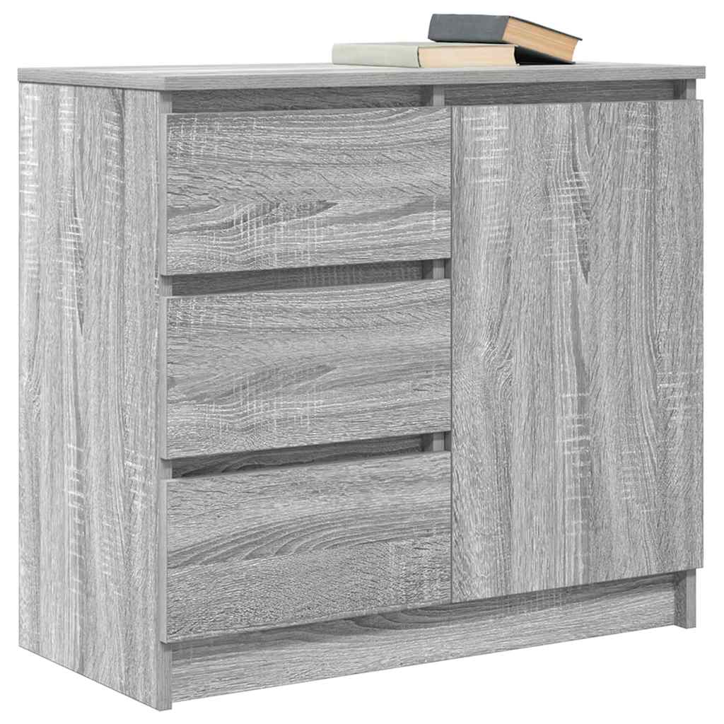Komoda s ladicom siva sonoma 71x35x65 cm konstruirano drvo