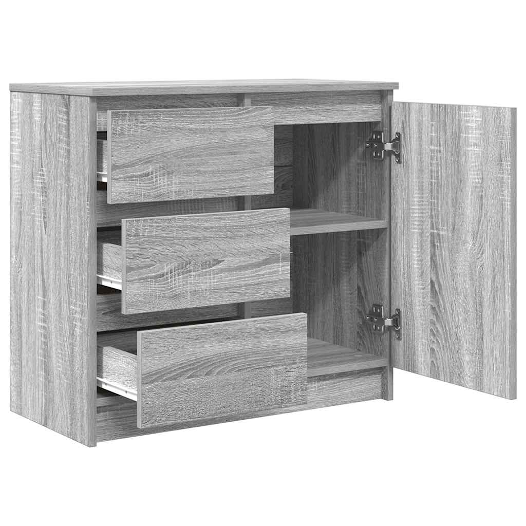 Komoda s ladicom siva sonoma 71x35x65 cm konstruirano drvo