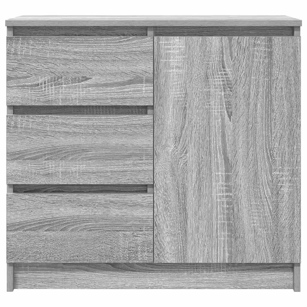 Komoda s ladicom siva sonoma 71x35x65 cm konstruirano drvo