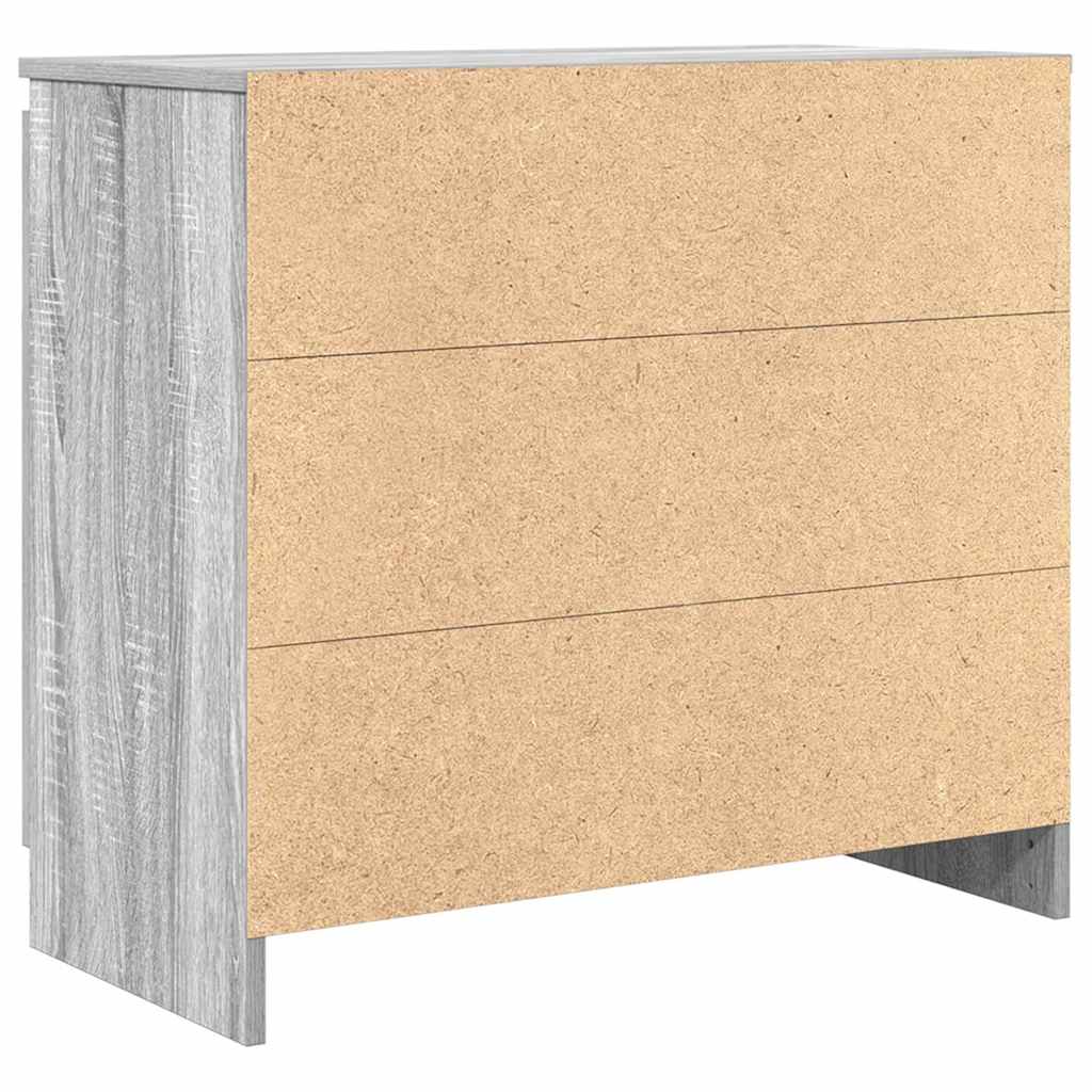 Komoda s ladicom siva sonoma 71x35x65 cm konstruirano drvo