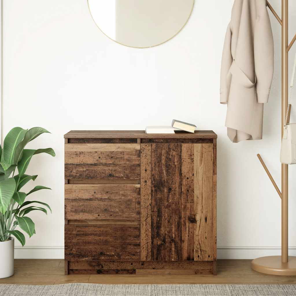 Komoda s ladicama staro drvo 71x35x65 cm konstruirano drvo