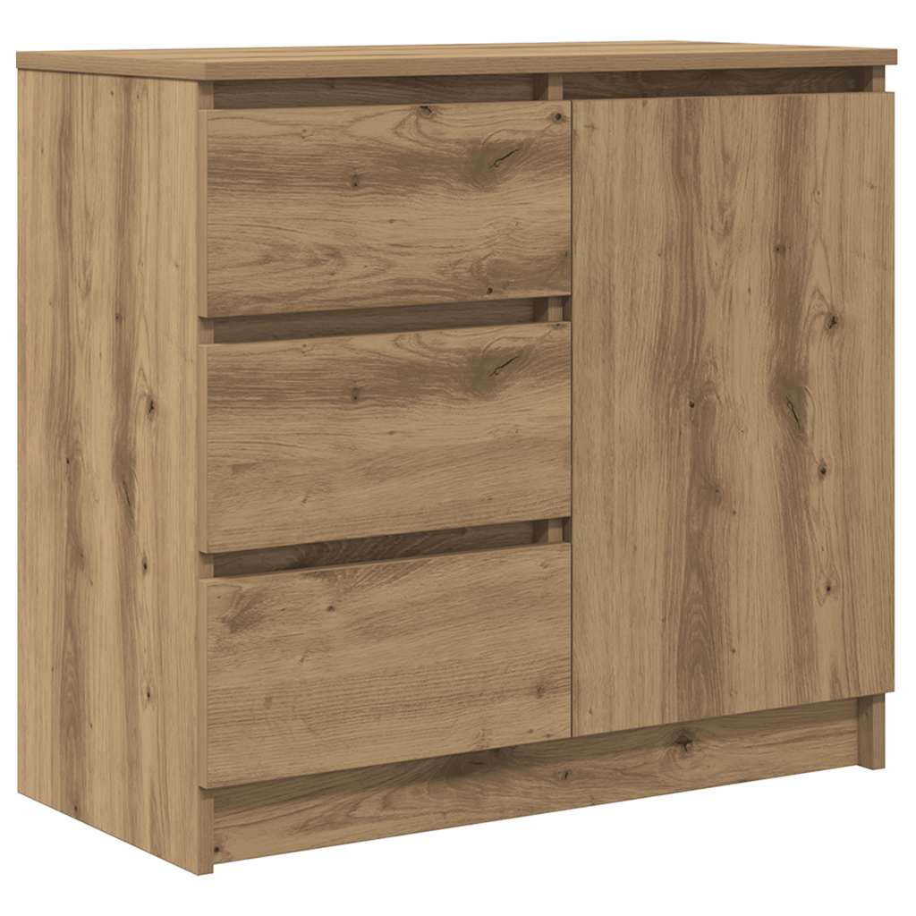 Komoda s ladicama artisan hrast 71x35x65 cm konstruirano drvo