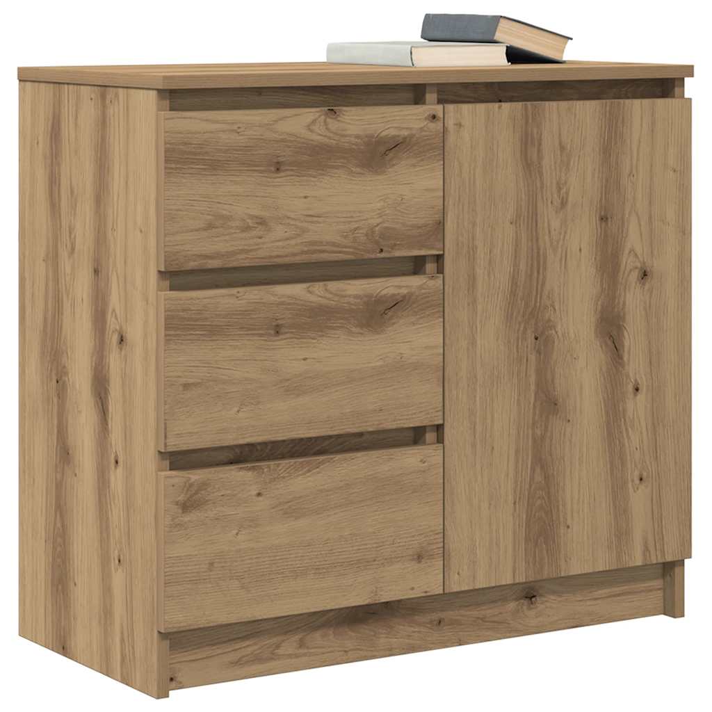 Komoda s ladicama artisan hrast 71x35x65 cm konstruirano drvo